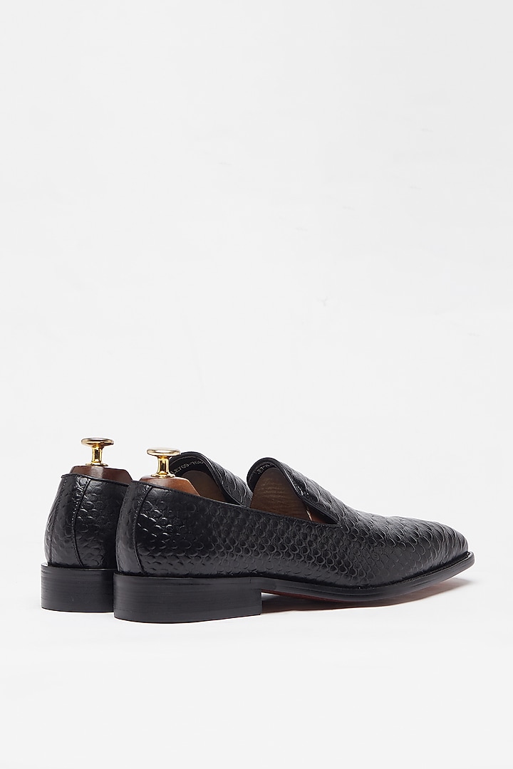 Black Pure Leather Shoes by Vantier Fashion at Pernia's Pop Up Shop