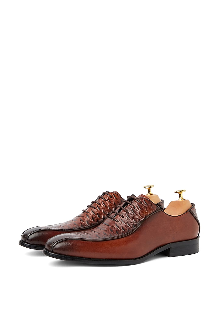 Brown Leather Shoes by Vantier Fashion at Pernia's Pop Up Shop
