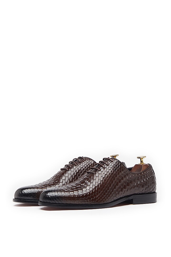 Brown Leather Formal Shoes by Vantier Fashion at Pernia's Pop Up Shop