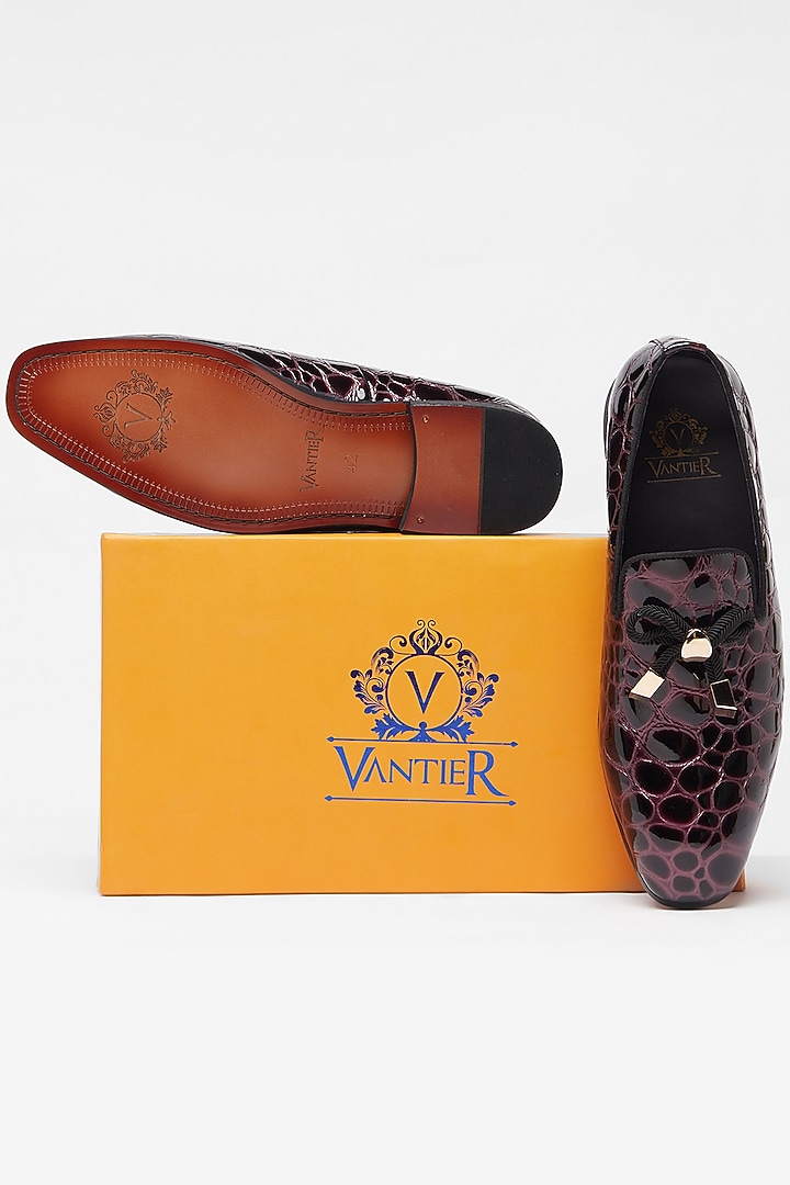 Purple Crocodile Printed Shoes by Vantier Fashion at Pernia's Pop Up Shop