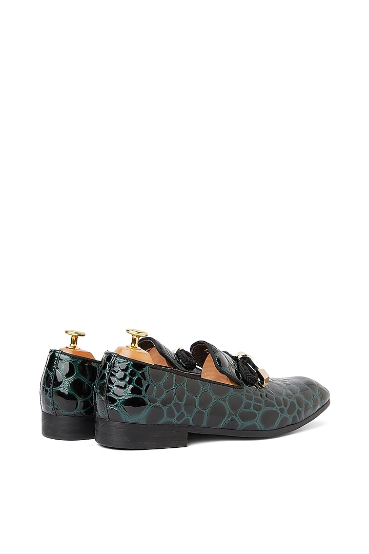 Green Crocodile Printed Shoes by Vantier Fashion at Pernia's Pop Up Shop