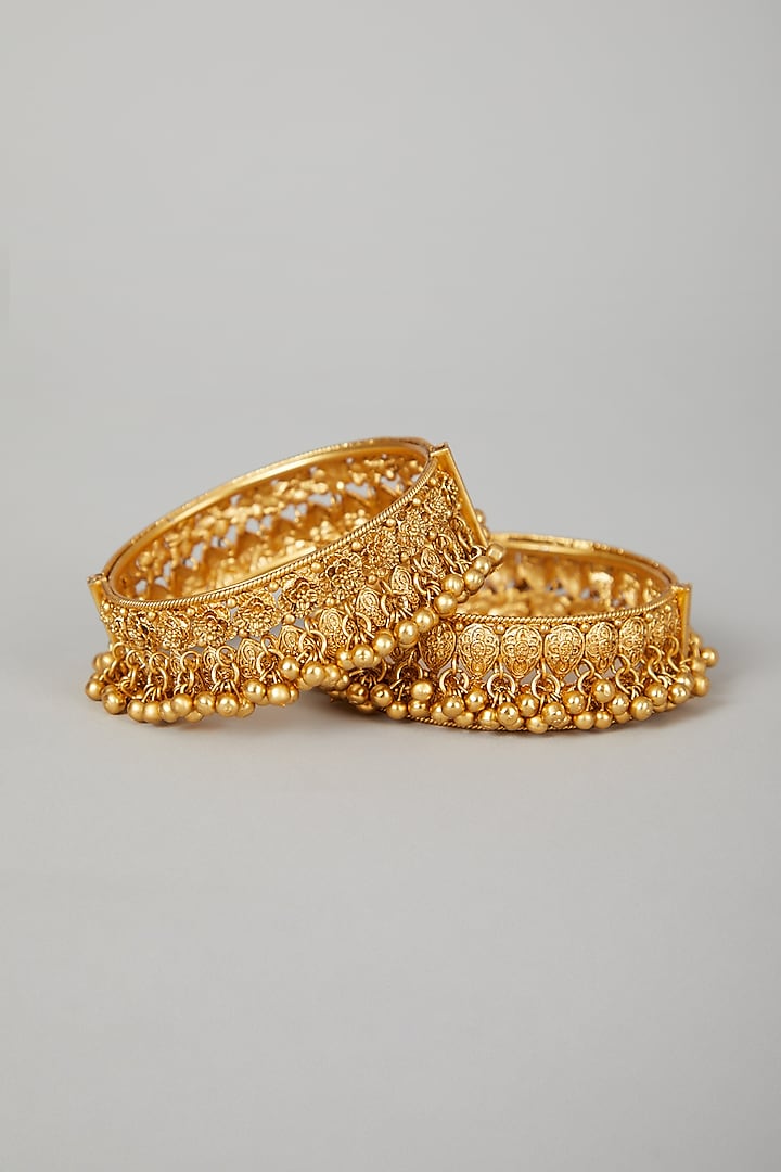 Gold Finish Openable Bangles Design by VASTRAA Jewellery at Pernia's ...