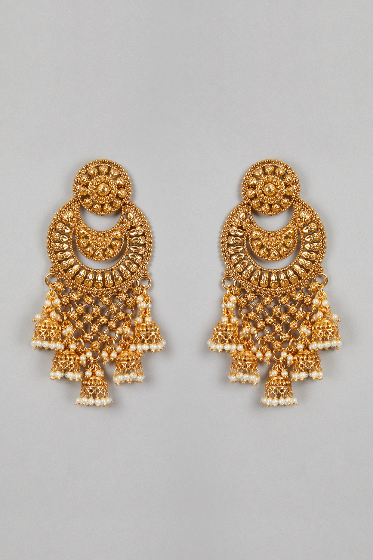 Long Golden Earrings Studs earringsearrings jewelryearrings long kaan ke  bunde chain gold tops jhumki 