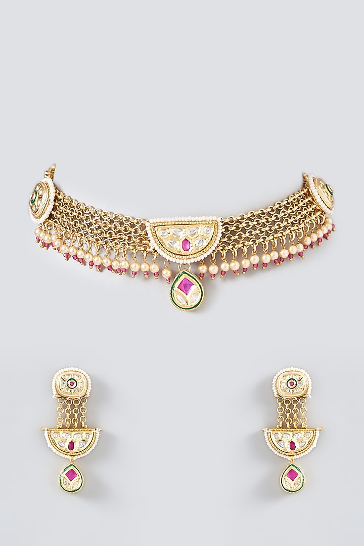 Kundan Jewellery Choker Designs In Kalyan Jewellers Kundan
