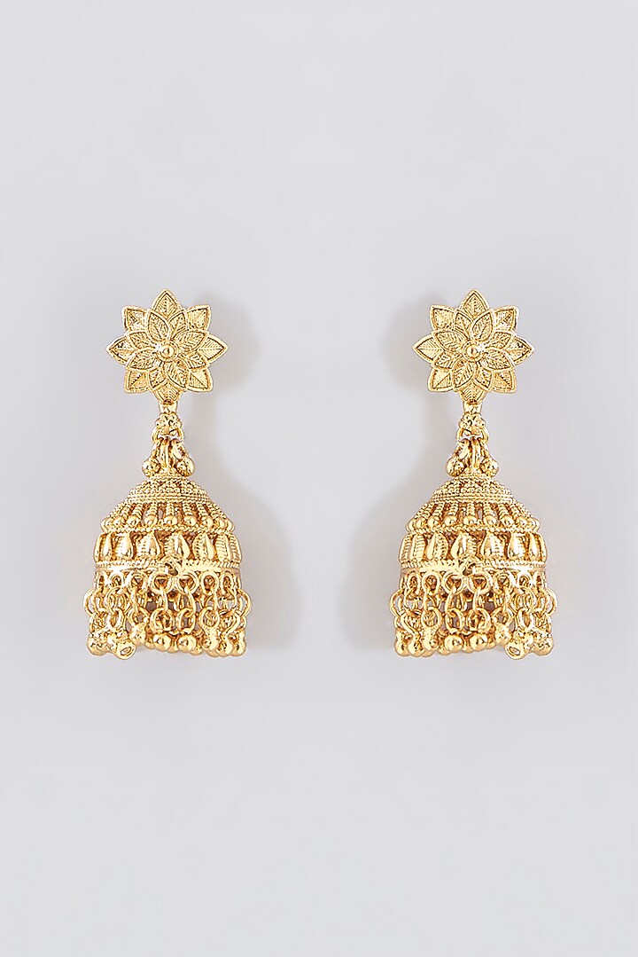 Gold Finish Temple Layered Mala Set by VASTRAA Jewellery at Pernia's Pop Up Shop