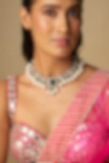 Two-Tone Finish Mixed Metal Necklace by VASTRAA Jewellery at Pernia's Pop Up Shop