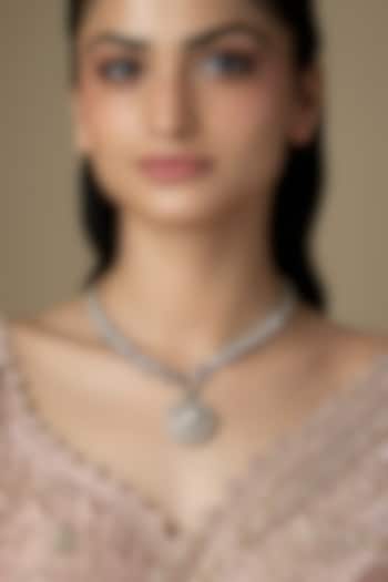 Gold Finish Kundan Polki Necklace by VASTRAA Jewellery at Pernia's Pop Up Shop