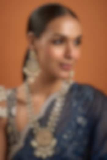 Gold Finish Kundan Polki Necklace by VASTRAA Jewellery at Pernia's Pop Up Shop