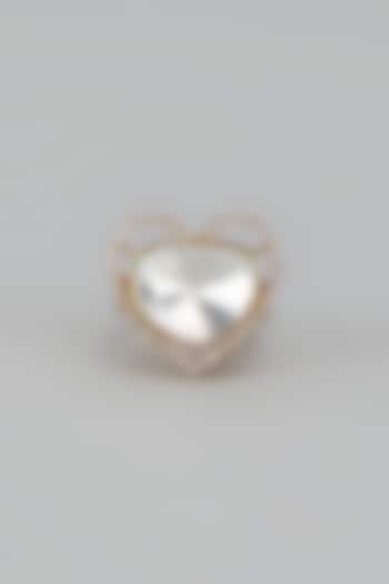 Gold Finish Kundan Polki Ring by VASTRAA Jewellery at Pernia's Pop Up Shop