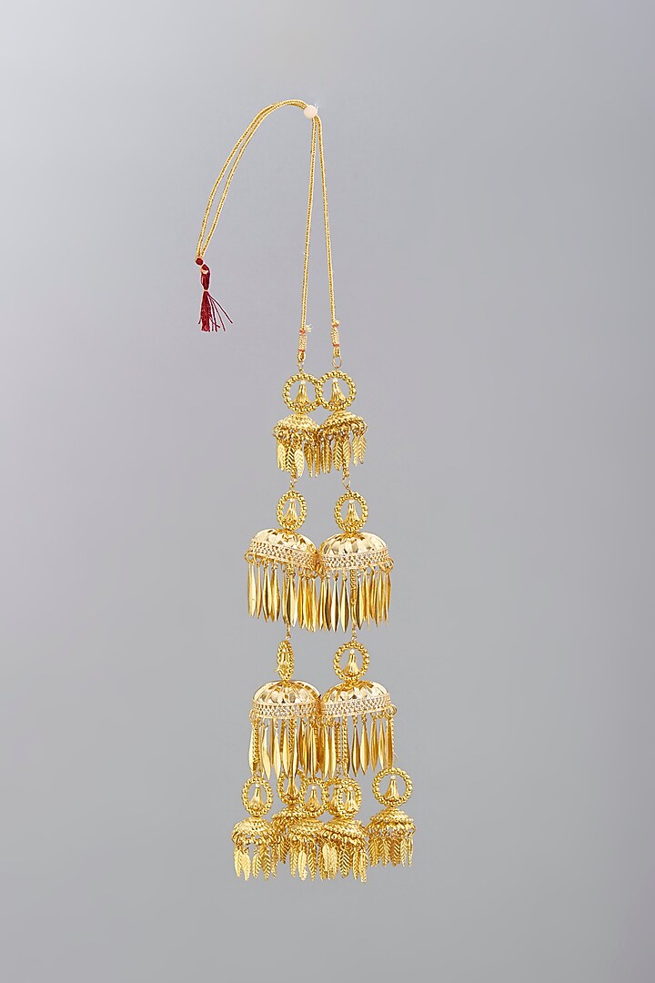 Gold Finish Kaleeras (Set of 2) by VASTRAA Jewellery at Pernia's Pop Up Shop