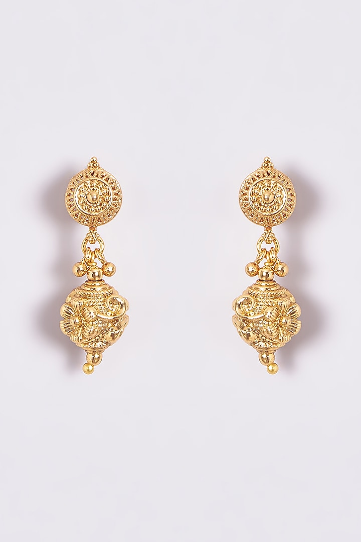Gold Finish Kundan Polki & Multi-Colored Stone Temple Mala Set by VASTRAA Jewellery at Pernia's Pop Up Shop