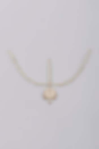 Gold Finish Kundan Polki Mathapatti by VASTRAA Jewellery at Pernia's Pop Up Shop