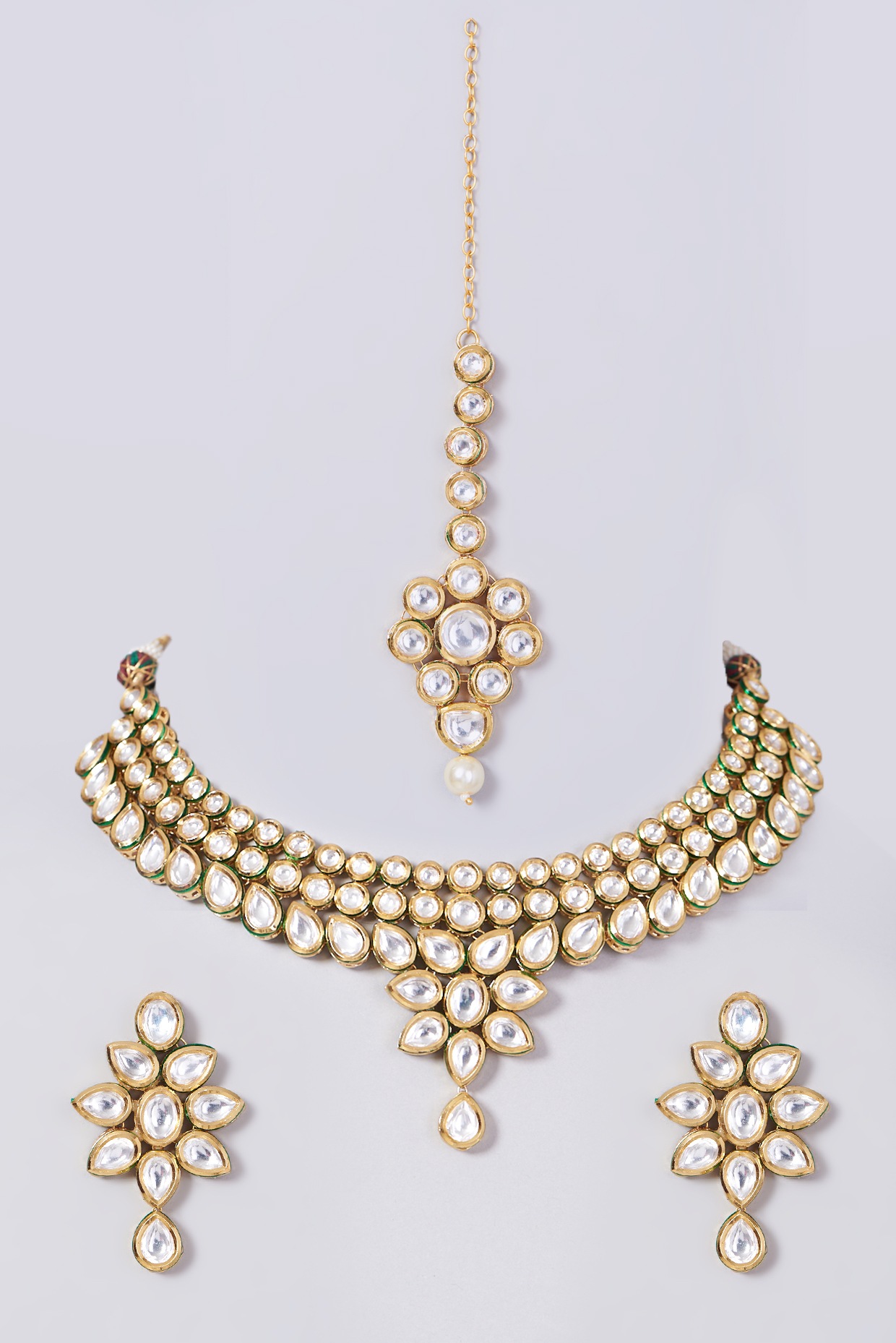 Gold Necklace Myntra Pearl Set Necklace Set Artificial Jewellery