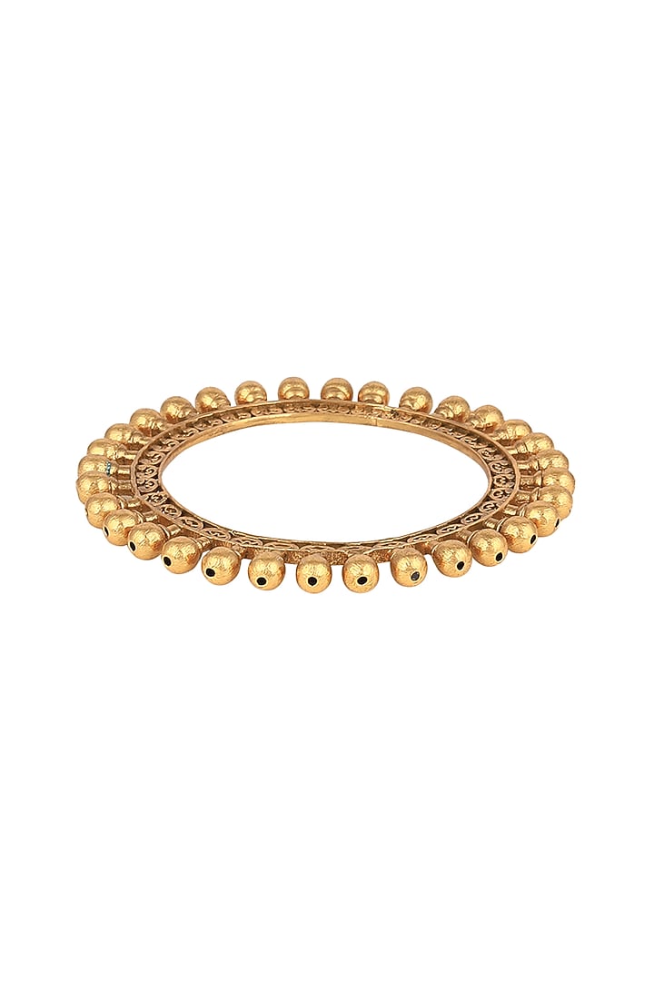 Gold Finish Bali Pacheli Bangle by VASTRAA Jewellery at Pernia's Pop Up Shop