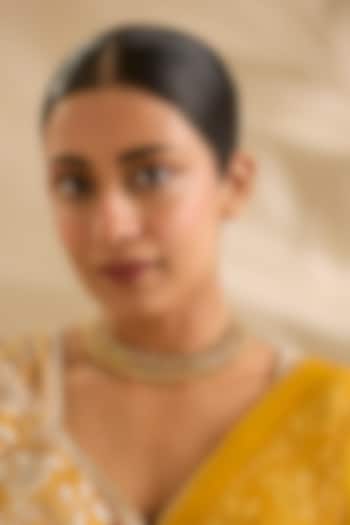 Gold Finish Beaded Choker Necklace by VASTRAA Jewellery at Pernia's Pop Up Shop