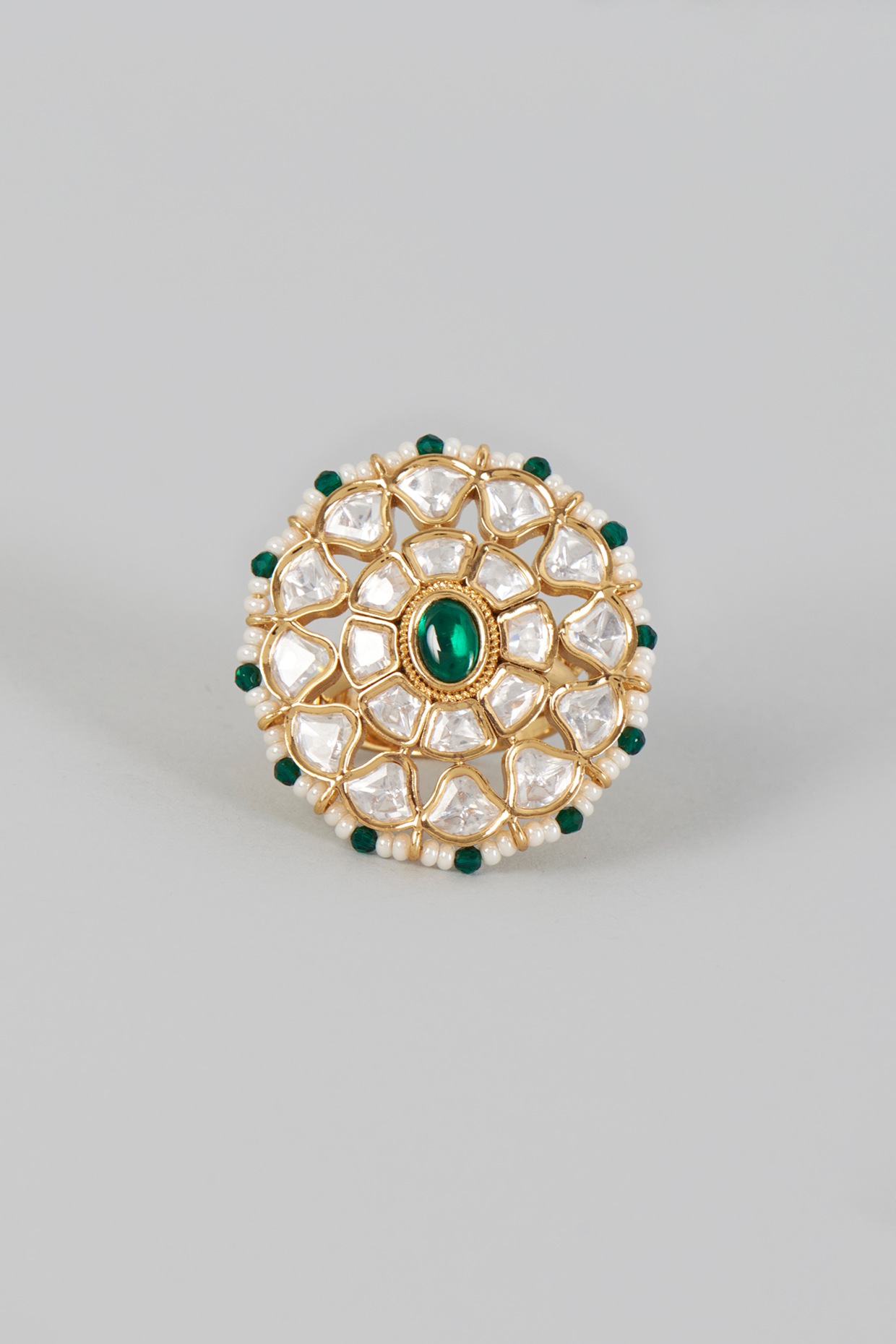 kundan polki rings