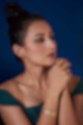 Gold Finish Temple Bracelet by VASTRAA Jewellery at Pernia's Pop Up Shop