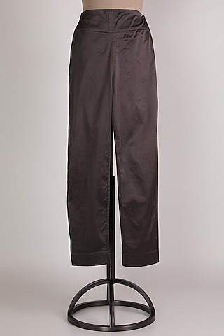 Black Cotton Pants by VASTRAA