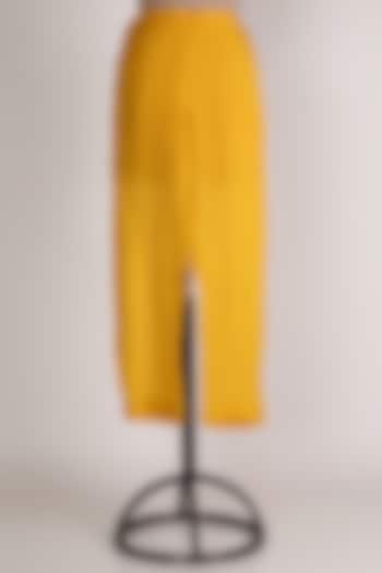 Yellow Cotton Pants by VASTRAA