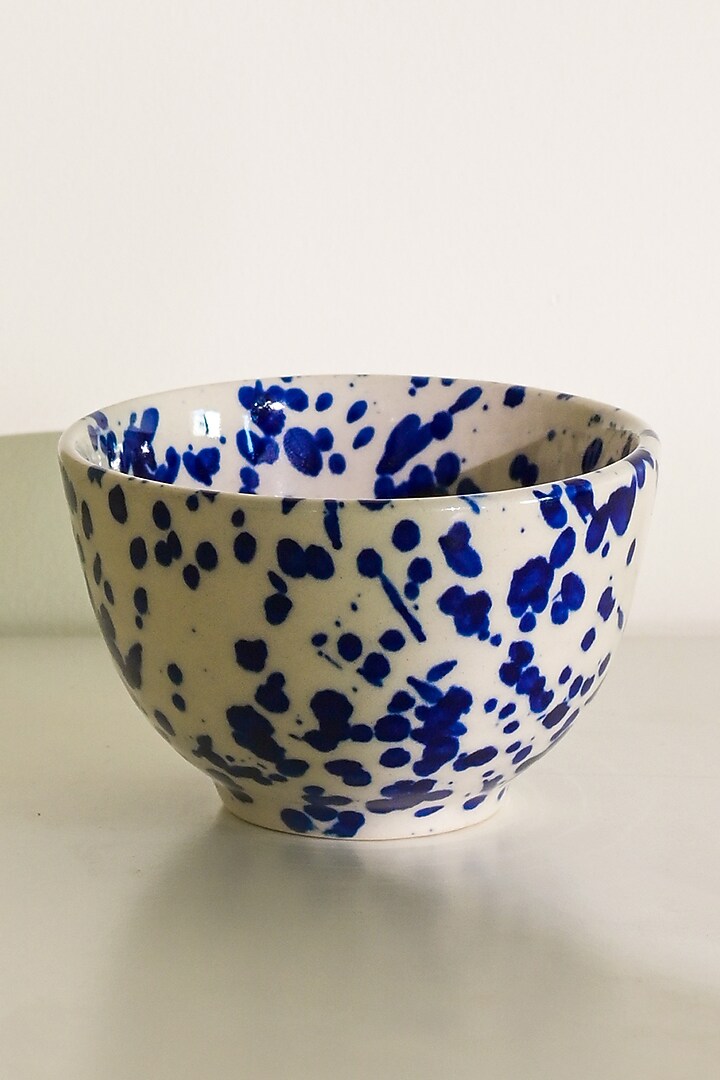 Blue & White Stoneware Soup Bowl Set by VATA LIVING at Pernia's Pop Up Shop