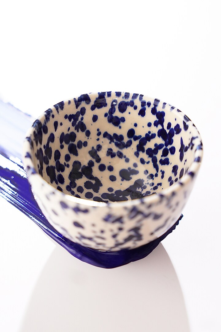 Blue & White Stoneware Soup Bowl Set by VATA LIVING at Pernia's Pop Up Shop