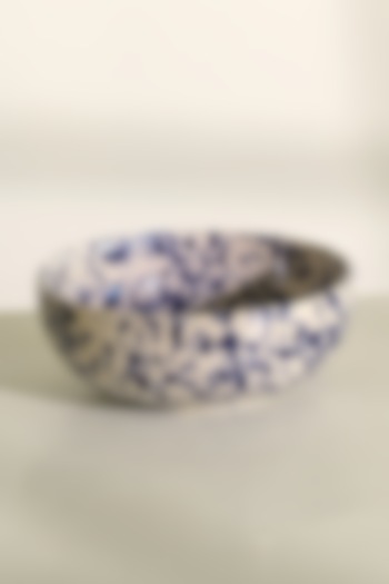 Blue & White Stoneware Serving Bowl Set by VATA LIVING at Pernia's Pop Up Shop