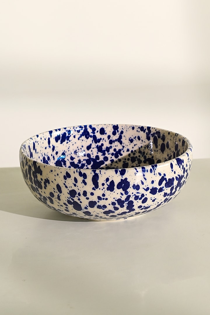 Blue & White Stoneware Serving Bowl Set by VATA LIVING at Pernia's Pop Up Shop