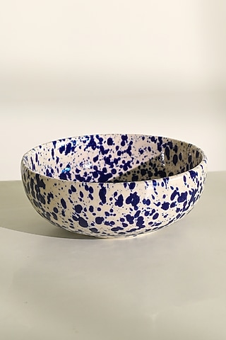 Blue & White Stoneware Serving Bowl Set by VATA LIVING