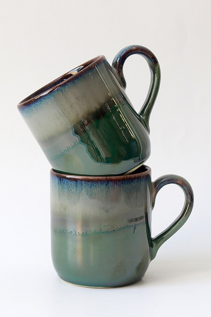 Moss Green Coffee Mug Set by VATA LIVING at Pernia's Pop Up Shop