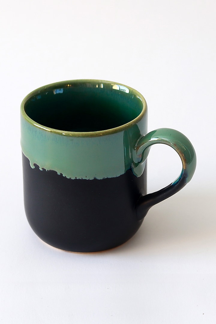 Black & Green Coffee Mug Set by VATA LIVING at Pernia's Pop Up Shop