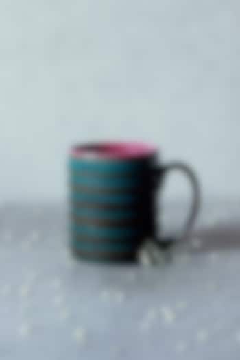 Green & Pink Handmade Mugs (Set of 2) by VATA LIVING at Pernia's Pop Up Shop