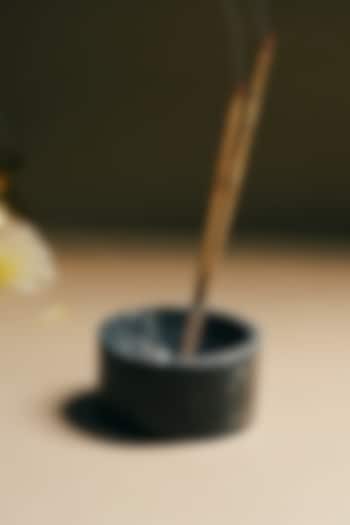 Black Marble Incense Holder by VATA LIVING