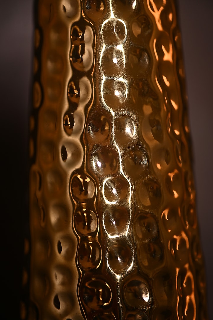 Golden Handmade Brass Vase by VATA LIVING at Pernia's Pop Up Shop