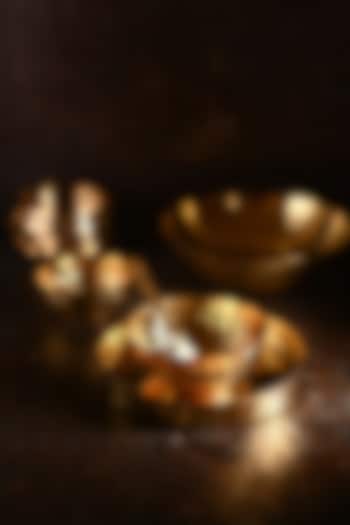 Golden Brass Snack Set (Set of 5) by VATA LIVING at Pernia's Pop Up Shop