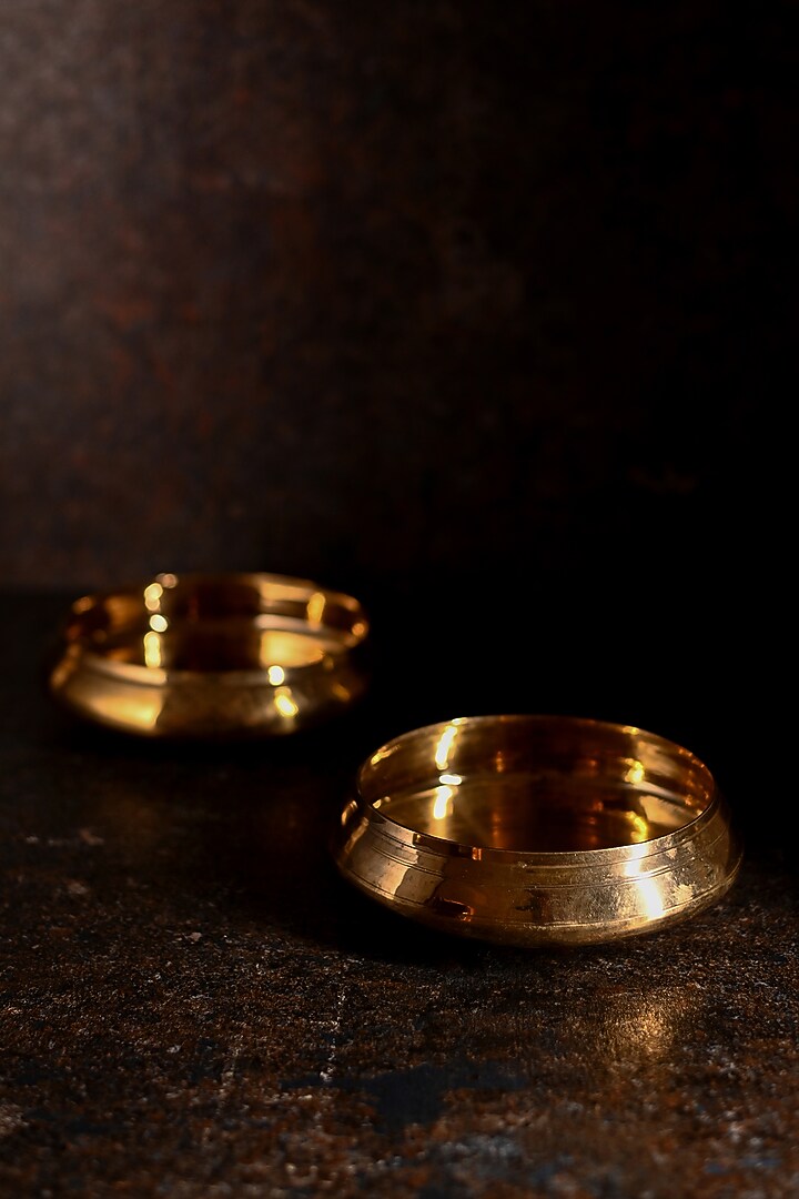 Golden Brass Snack Set (Set of 5) by VATA LIVING at Pernia's Pop Up Shop
