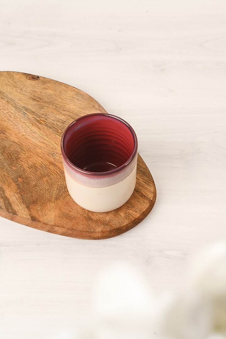 Ivory Stoneware Tumblers (Set of 2) by VATA LIVING at Pernia's Pop Up Shop