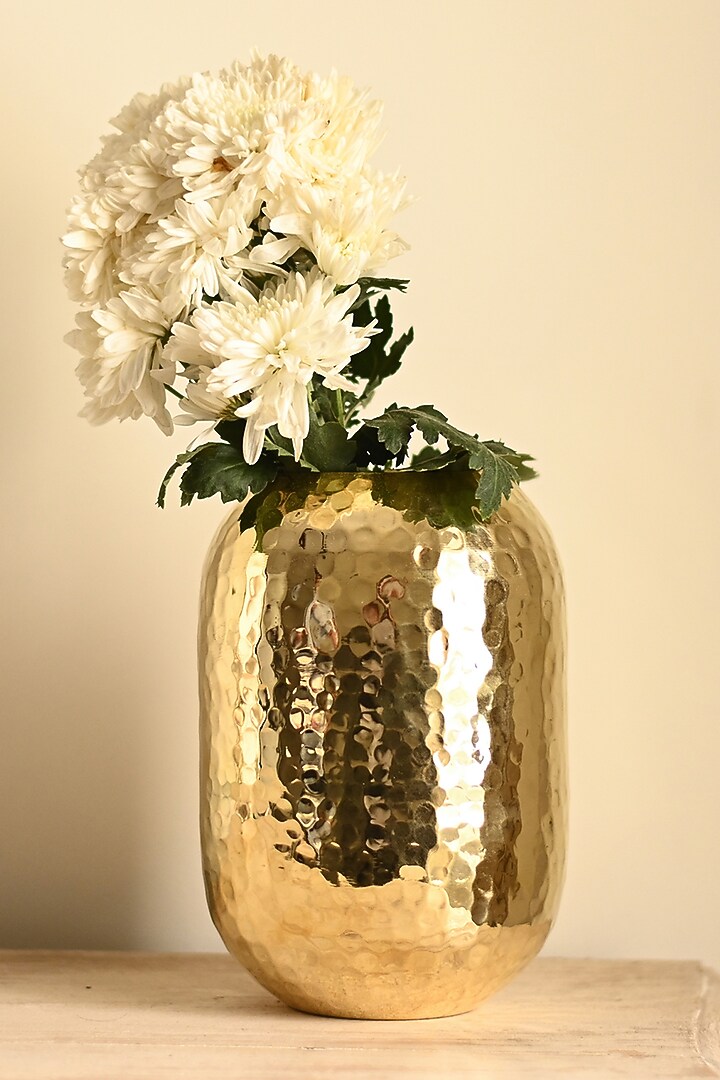 Gold Brass Orb Vase by VATA LIVING at Pernia's Pop Up Shop