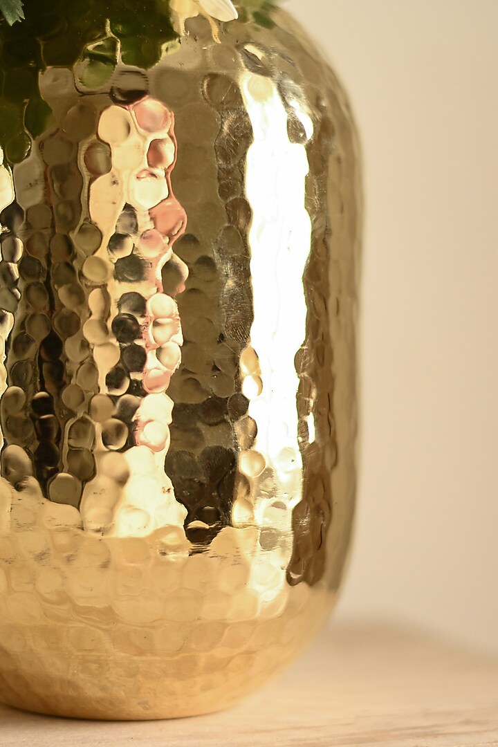 Gold Brass Orb Vase by VATA LIVING at Pernia's Pop Up Shop