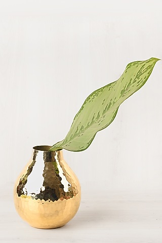 Gold Brass Lota Vase by VATA LIVING