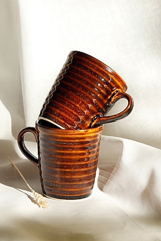 Cacao Coffee Mugs (Set of 2) by VATA LIVING
