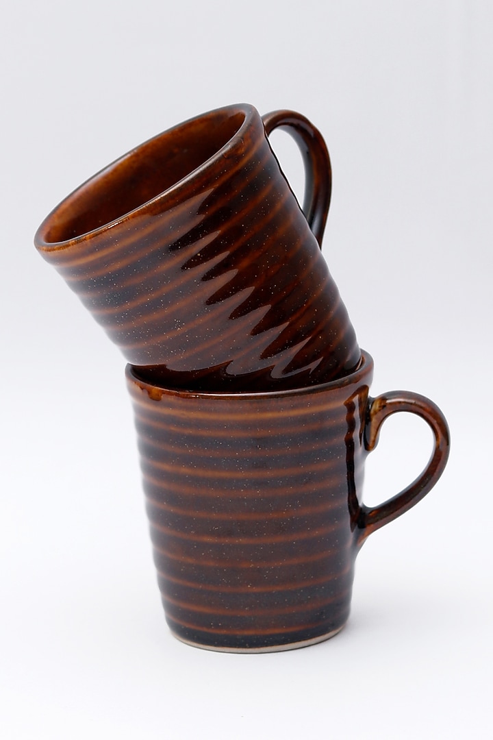 Cacao Coffee Mugs (Set of 2) by VATA LIVING at Pernia's Pop Up Shop