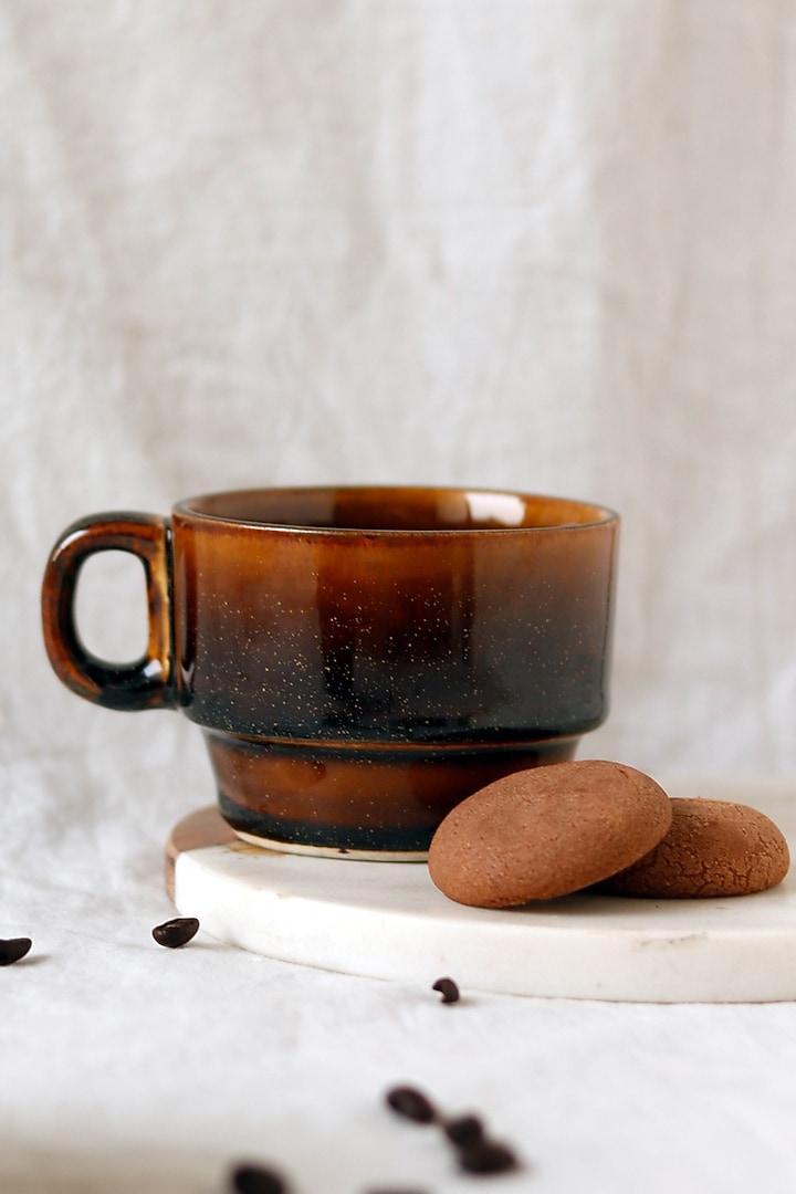 Cacao Tea Mugs (Set of 2) by VATA LIVING at Pernia's Pop Up Shop