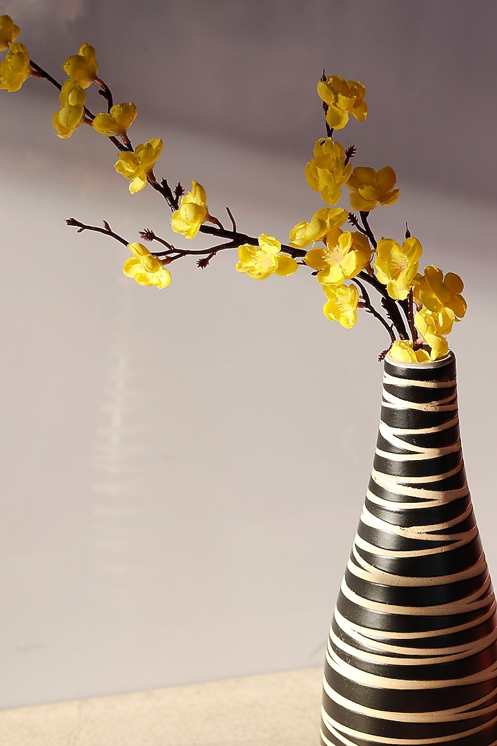 Black Stoneware Vase by VATA LIVING at Pernia's Pop Up Shop