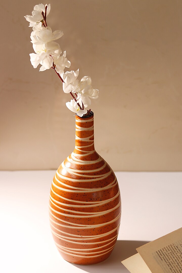 Coral Stoneware Vase by VATA LIVING at Pernia's Pop Up Shop