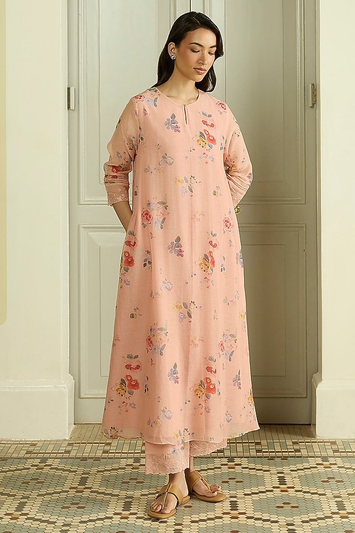 Blossom Muslin Cotton Floral Printed Co-Ord Set by Vaayu at Pernia's Pop Up Shop