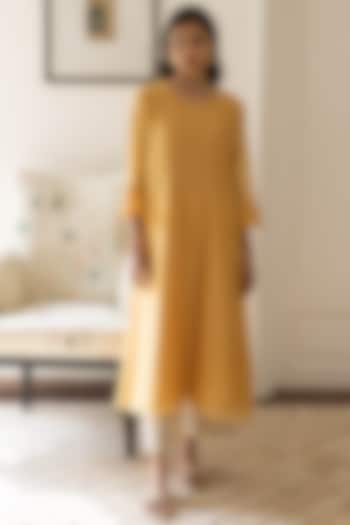 Canary Yellow Muslin Cotton Co-Ord Set by Vaayu at Pernia's Pop Up Shop