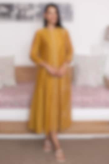 Honeycomb Cotton Muslin Printed Midi Summer Dress by Vaayu at Pernia's Pop Up Shop