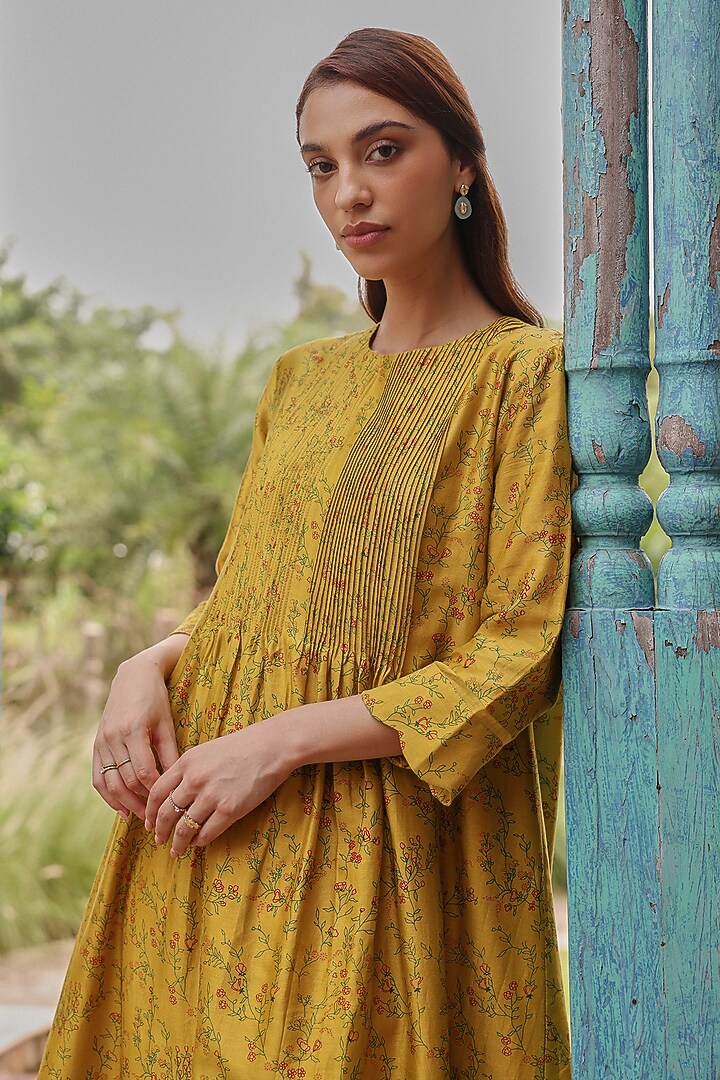 Tuscany Giza Silk Floral Printed Co-Ord Set by Vaayu at Pernia's Pop Up Shop