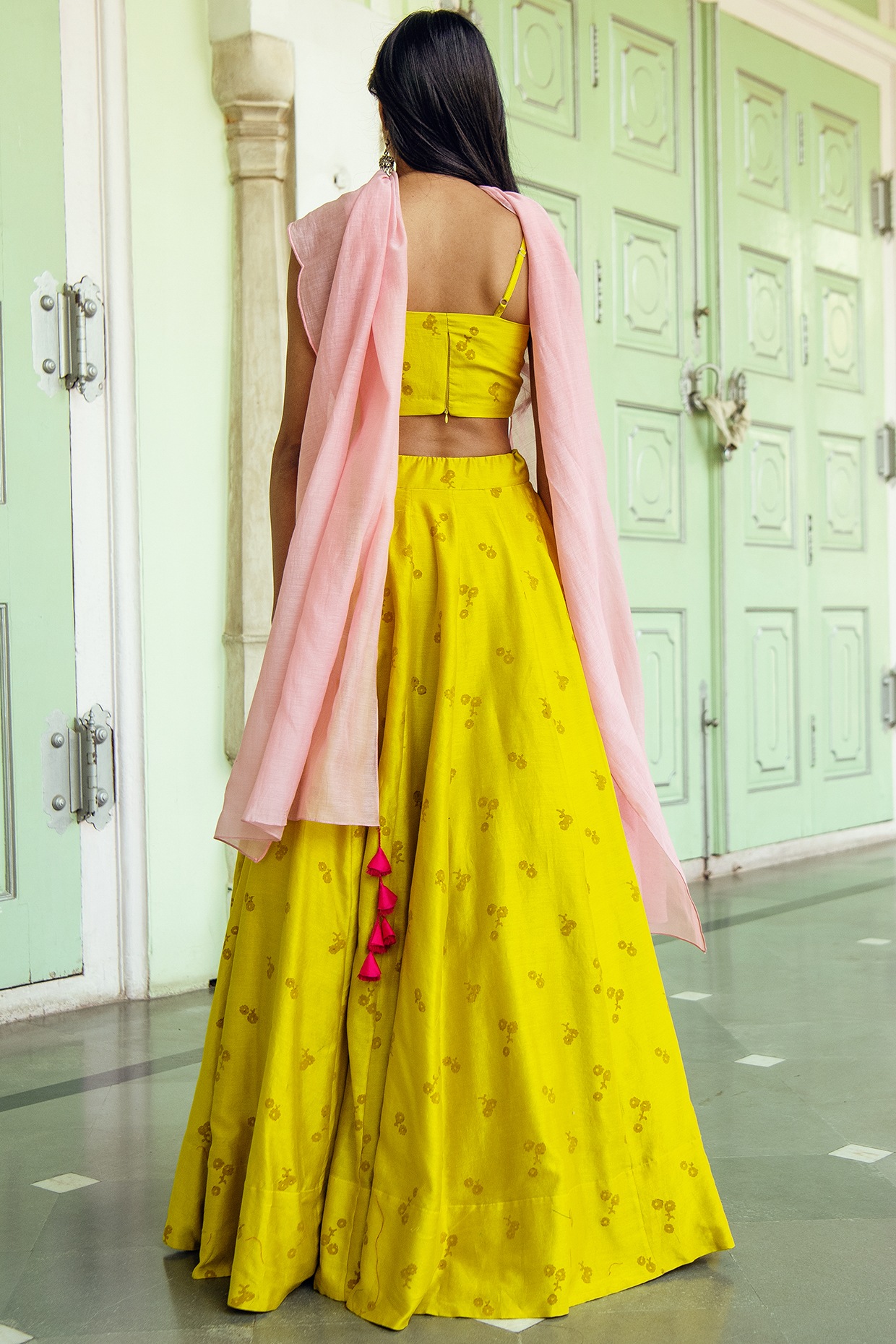 Shop Yellow Zardosi Lehenga Set for Women Online from India's Luxury  Designers 2023