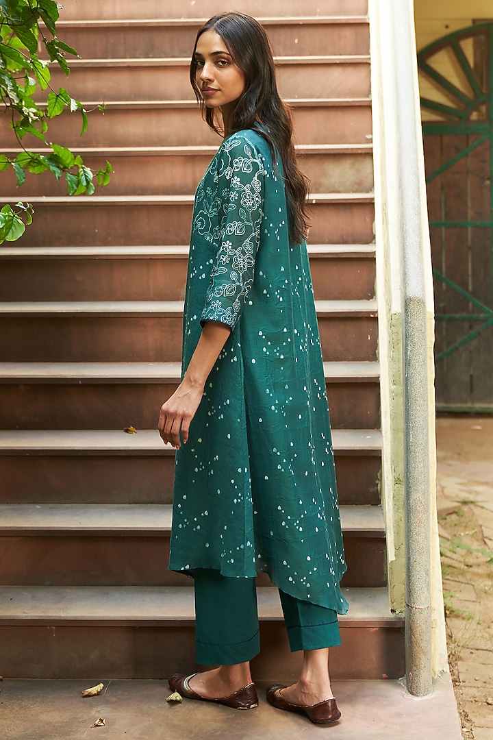 Emerald Muslin Cotton Printed Co-Ord Set by Vaayu at Pernia's Pop Up Shop
